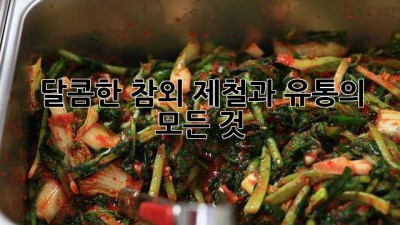 달콤한 참외, 제철과 유통의 모든 것!